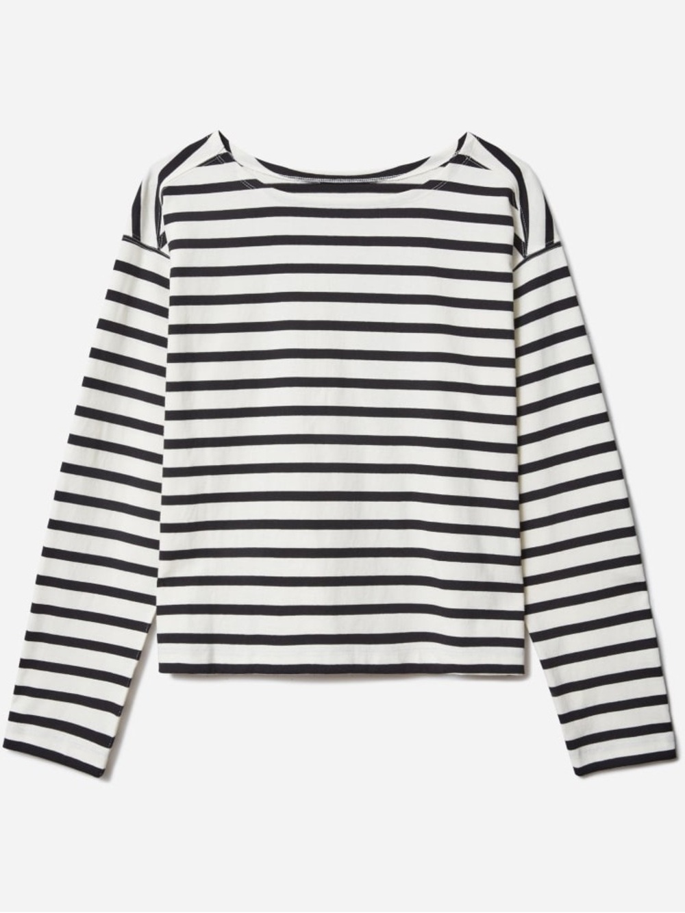 Everlane Mariner Tee – Black & White Striped